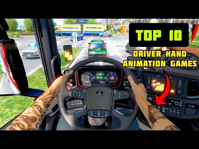 TOP 10  Driver Hand Animation Driving Games Android and ios 2023