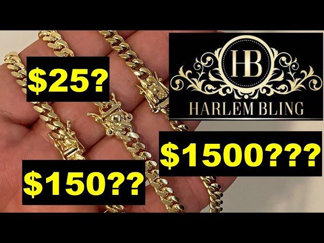 $25 vs $150 vs $1500 Miami Cuban Link Chain From Harlembling - What’s The Best Necklace Review