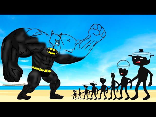 Evolution BOSS BATMAN Vs Evolution Of MONSTER RADIATION : Returning From The Dead SECRET - FUNNY