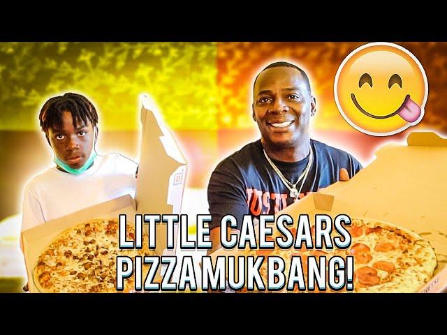 LITTLE CAESARS MUKBANG WITH THE CRYER FAMILY**DARION WONT CALL ME ANYMORE**