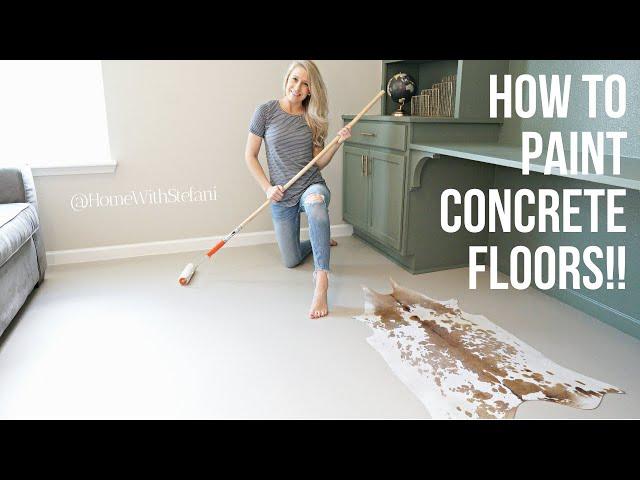 How to Paint Concrete Floors | HomeWithStefani