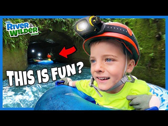 CRAZY FUN Tubing in Tunnels in Hawaii |  Adventure Travel with Kids