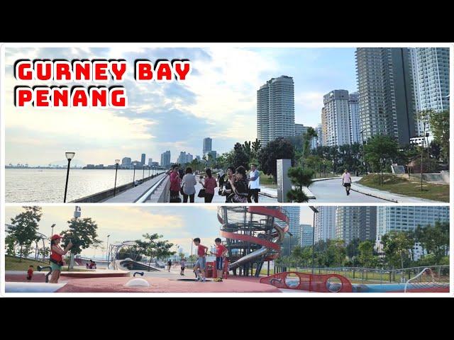 Explore Gurney Bay - Penang New Attraction:Scenic Views Waterfront Walk;Skate park,Big slide,Seaview