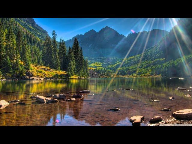 Música relajante con paisajes naturales en movimiento