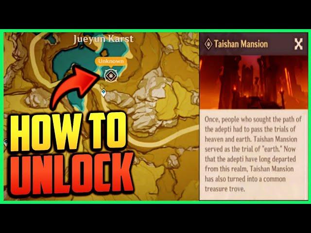 How To Unlock Taishan Mansion Domain Full Complete Updated Guide in Liuye Genshin Impact【Speedrun】