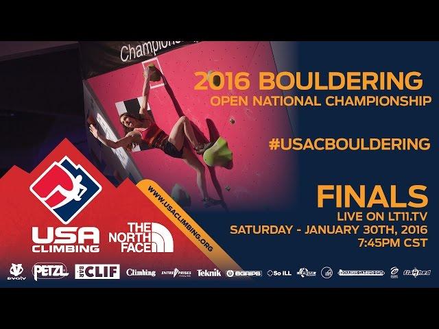 Bouldering National Championships • Finals • 1/30/16 • LIVE 7:45PM CST