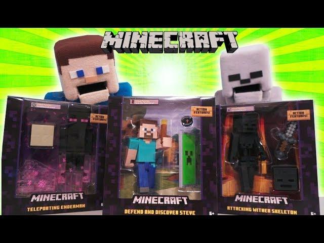 Minecraft Survival mode SERIES 6 (5 inch Action Figures) Wither Skeleton, Enderman Mattel Unboxing