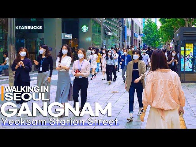 《강남 거리》 강남 '역삼역파이낸스센터' 거리-'강남역 테혜란로' 강남대로 산책 -Walk at Yeoksam, Gangnam Station in Seoul -Stereo