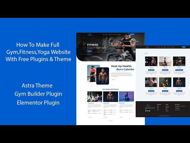 How to Make Full Gym, Fitness, Yoga Website with Gym Builder Plugin | WordPress Website | Elementor