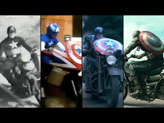 Evolution of CAPTAIN AMERICA on a Motorcycle