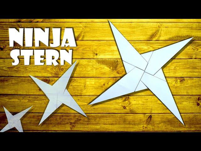 Ninja Stern Origami aus Papier basteln - how to make a Paper ninja star DIY craft [4K]