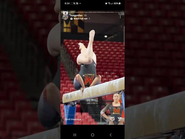 gymnast on beam 20240421 Instagram