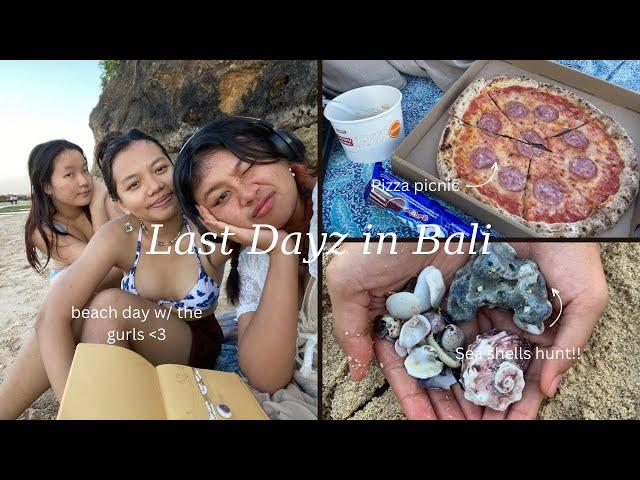 LAST DAYZ IN BALI ️ : beach picnic, bracelete workshop & body cleanse in a temple 🫧