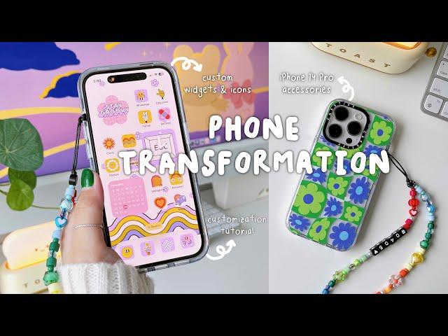 PHONE TRANSFORMATION: how to customize your iPhone, custom widgets tutorial, aesthetic iPhone 14 pro