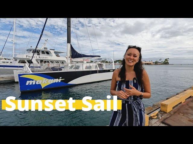 Gorgeous SUNSET SAIL | Makani Catamaran | Just outside of Waikiki | OAHU