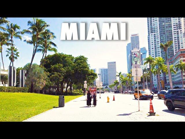 Downtown Miami Walking Tour in 2023 | Miami, Florida 4k