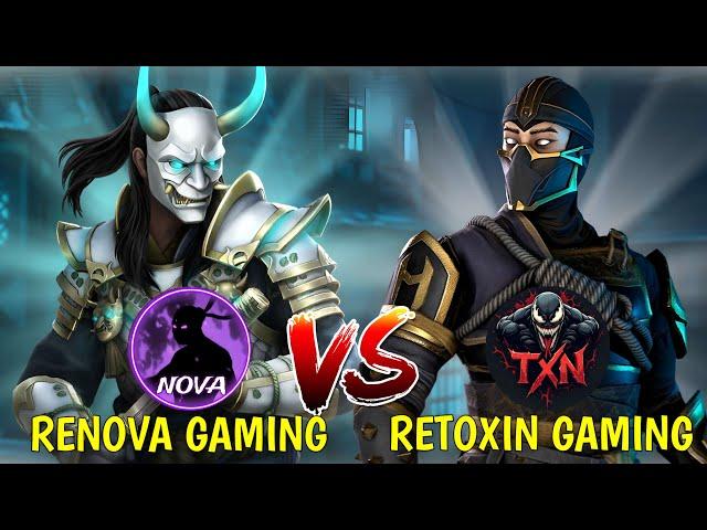 Renova Gaming VS Retoxin Gaming|| YouTuber VS YouTuber️ || Shadow Fight 4: Arena