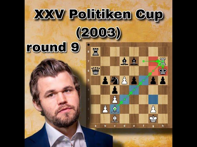 queen sacrifice | Spanish Game | Carlsen vs H Harestad, 2003 | round 9 |  Chessclub0