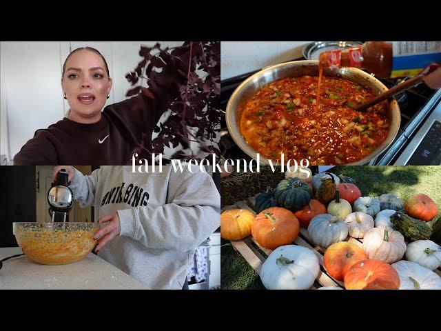 COZY FALL VLOG  fall home decor shop with me & haul, best chili recipe & baking pumpkin bread