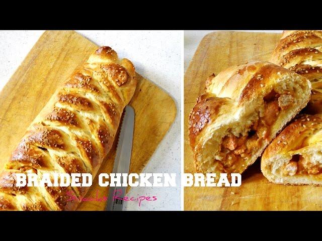 Chicken Bread | Braided Tandoori Chicken Bread | Snack Recipes | Hungry for Goodies