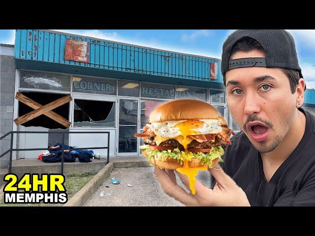 Eating at SKETCHY Restaurants For 24 Hours in Memphis...