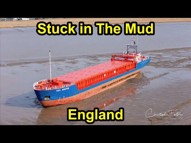 Cargo Vessel “Stuck in the Mud” in UK’s Humber Estuary.