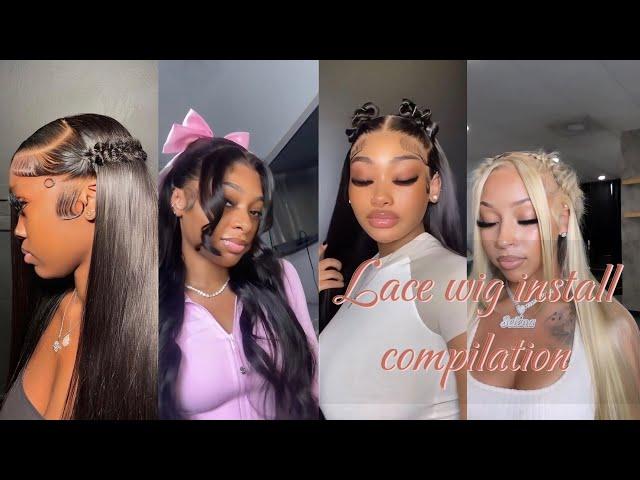 2024 LACE FRONTAL WIGS AND BUNDLES INSTALLS COMPILATION🫧  (TikTok compilation)🫧