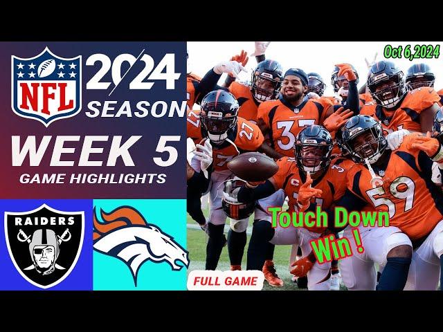 Broncos Vs. Raiders  FULL Game  [WEEK 5] Oct 6, 2024 | NFL Today | NFL HIGHLIGHTS