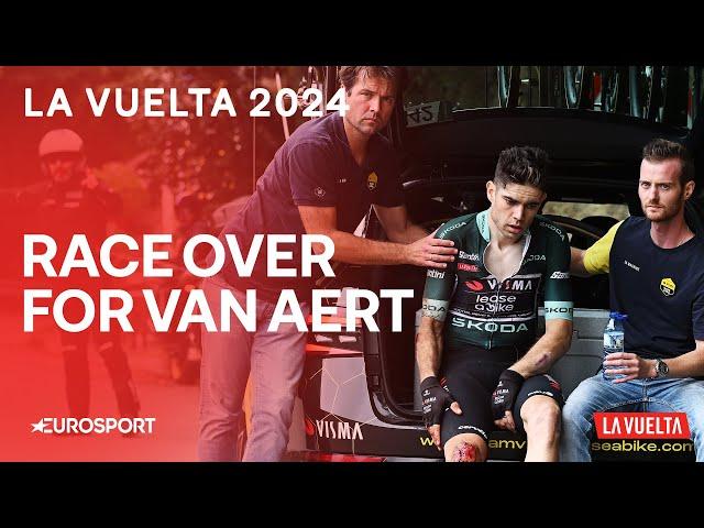 The heartbreaking moment Wout van Aert's Vuelta came to an end 