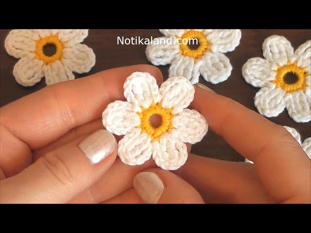 How to Crochet a Simple Flower EASY Crochet Flower Tutorial for beginners