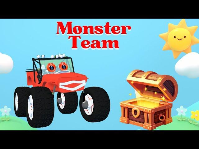 Monster Team | Treasure Chest Adventure | Educational Cartoon for Kids ! Live