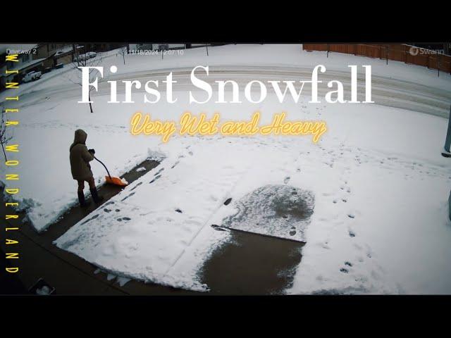 First Snowfall: Shoveling My Driveway in Time Lapse | Full Hour of Driveway Winter Cleanup