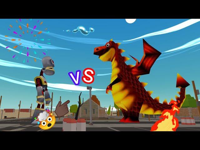 Godzilla VS robot in chicken gun #video #views #chickengun