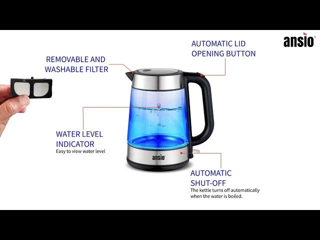 Glass Electric Kettle | Ansio