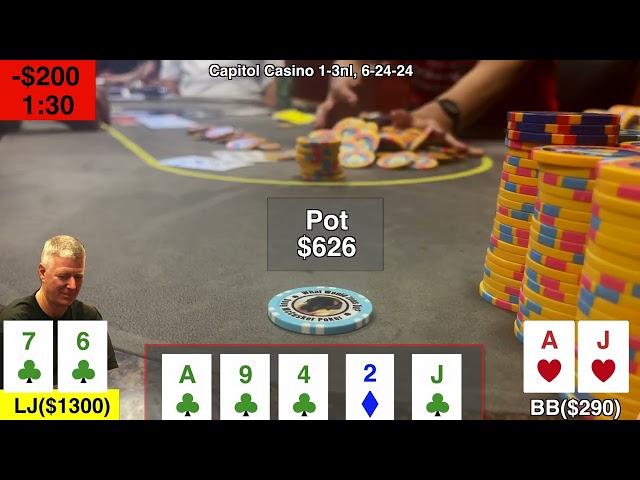 Deep Stack Adjustments,  poker vlog 211