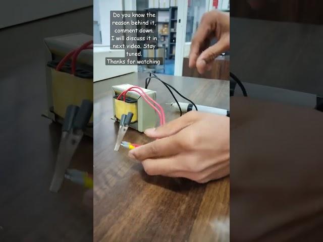 transformer operation. #electrical #transformer #experiment #technology