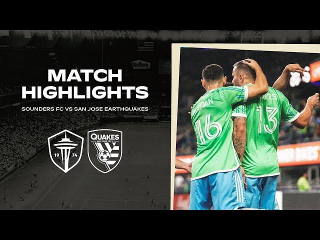 HIGHLIGHTS: Seattle Sounders FC vs San Jose Earthquakes | September 18, 2024