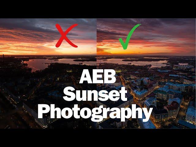 Better Drone Sunset Photo's With AEB Mode On DJI Fly App