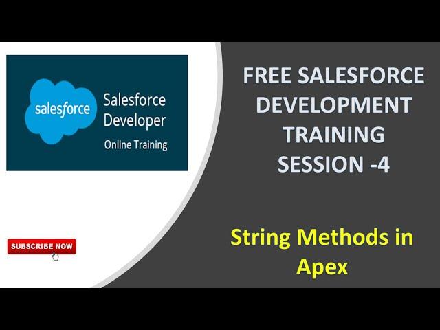 STRING METHODS IN APEX | FREE SALESFORCE DEVELOPMENT TRAINING | SESSION - 4