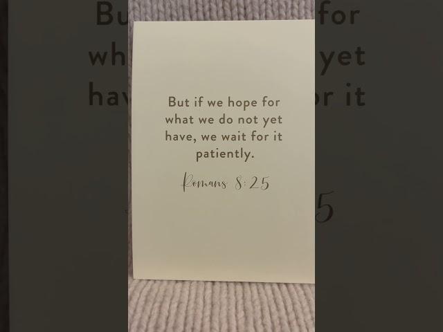 Romans 8:25 — A Box Of Verse - Heatherlee Chan - Purchased at TJMaxx.  #Jesus