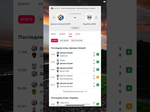 Динамо Загреб-Карабах прогноз на матч #прогнозынафутбол #футбол #football