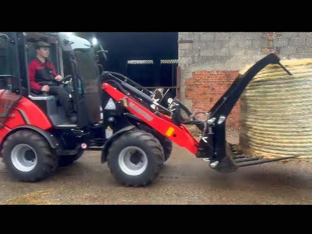 MINI WHEEL LOADER IS SUPER HANDY ON THE FARM!