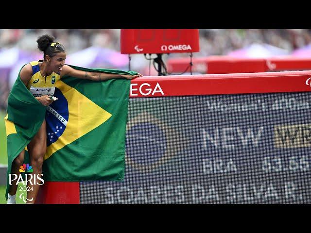 Paralympic 400m world record goes down in spectacular run by Brazilian | NBC Sports