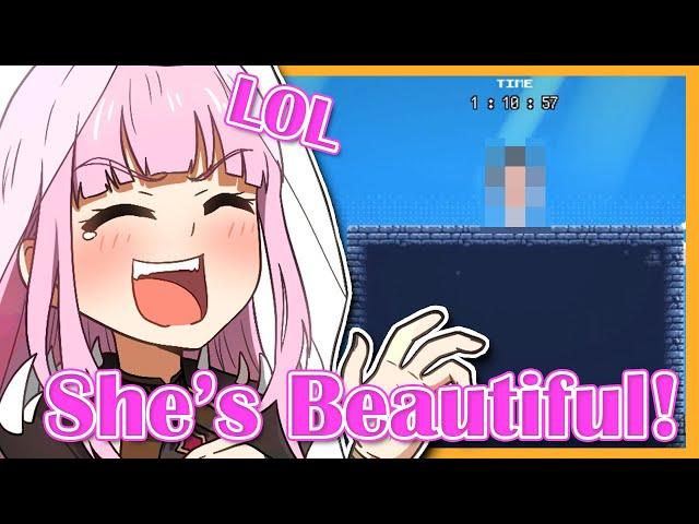 Calli Can’t Stop Laughing After Seeing the "Hot Babe" at Tower of Suffering [Hololive EN]