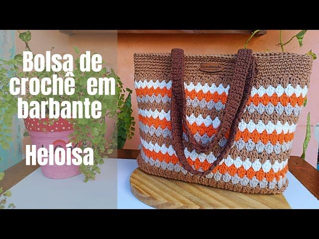 Bolsa de croche Heloisa em barbante e muito facil de fazer