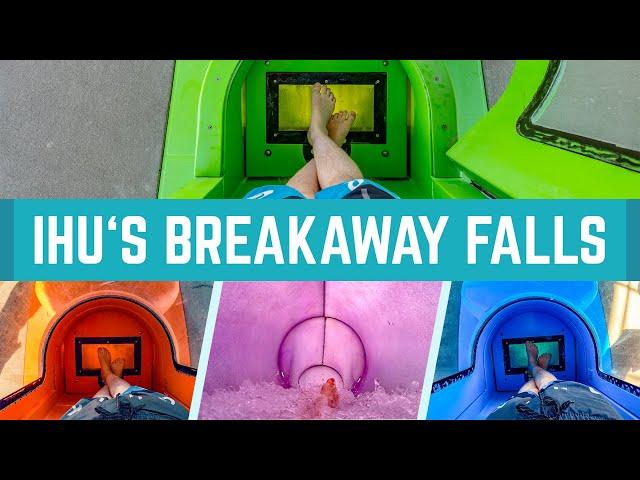 Ihu's Breakaway Falls - All 4 Water Slides POV | Aquatica Orlando