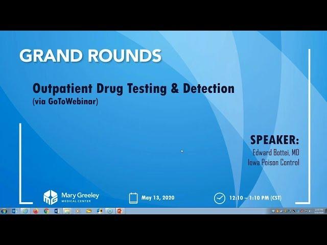 Outpatient Drug Testing and Detection 5/13/20