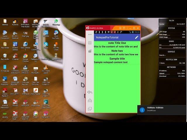 How To Create Simple Note Pad android app part four