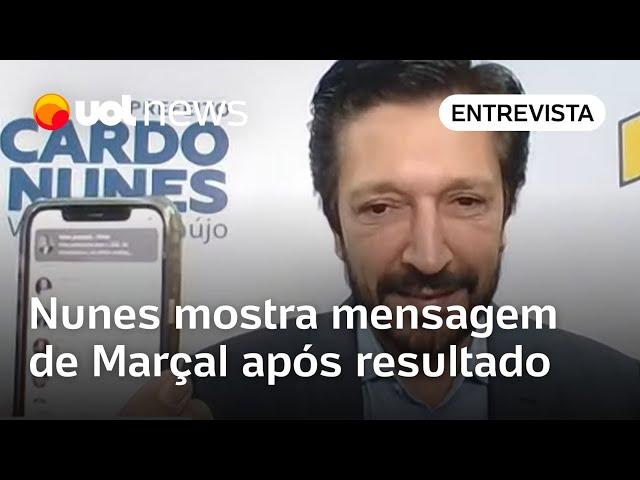 Nunes mostra mensagem de Pablo Marçal após resultado das eleições: 'Uma palminha; vou responder'