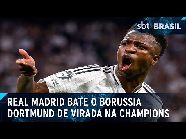 Real Madrid vence Borussia Dortmund com espetáculo de Vinicius Jr. | SBT Brasil (22/10/24)